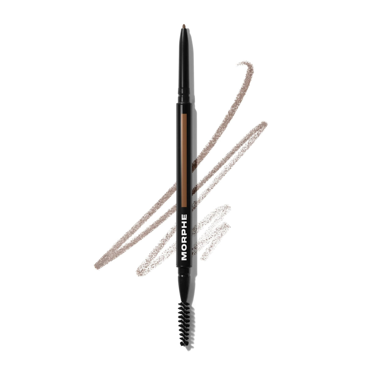 Morphe Micro Dual Eyebrow Pencil - Dual-Ended Brow Pencil Featuring a Retractable, Ultra-Precise, Pointed Tip - Richly Pigmented, Smooth-Gliding, Long-Lasting Wax Formula - Chocolate Mousse (0.003 oz)