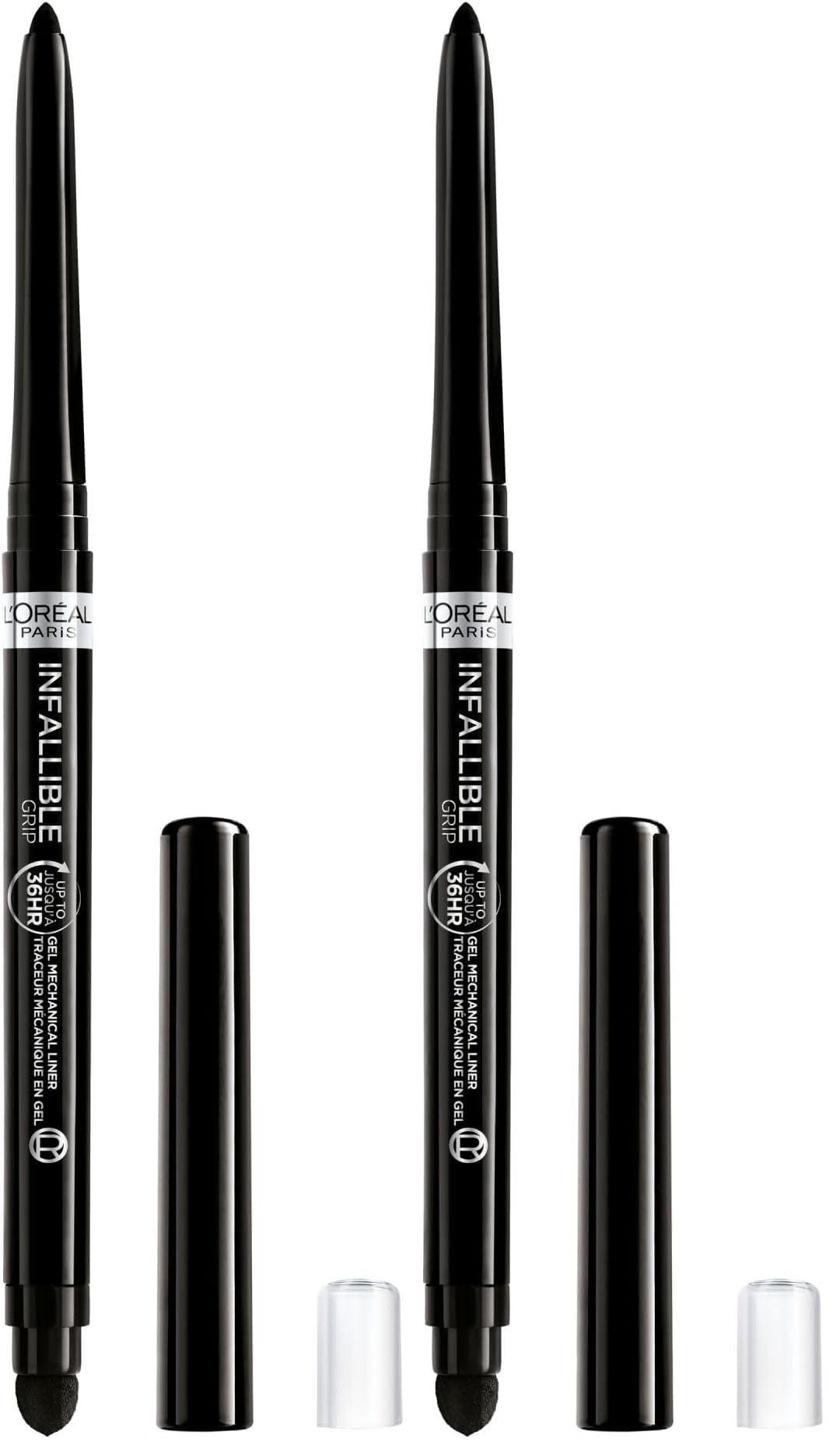 L'Oreal Paris Infallible Grip Mechanical Gel Eyeliner Pencil, Smudge-Resistant, Waterproof Eye Makeup with Up to 36HR Wear, Brown Denim, 0.01 Oz