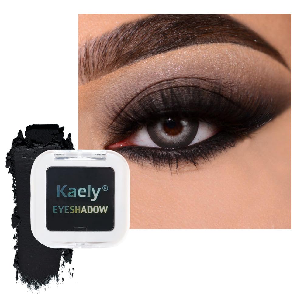 Kaely Dusty Pink Champagne Shimmer Single Eyeshadow Makeup, Rose Gold Neutral Powder Matte Eye Shadow for Older Women, Monochrome Eye Shadow Palette Pigmented Waterproof, Lightweight Blendable, 03