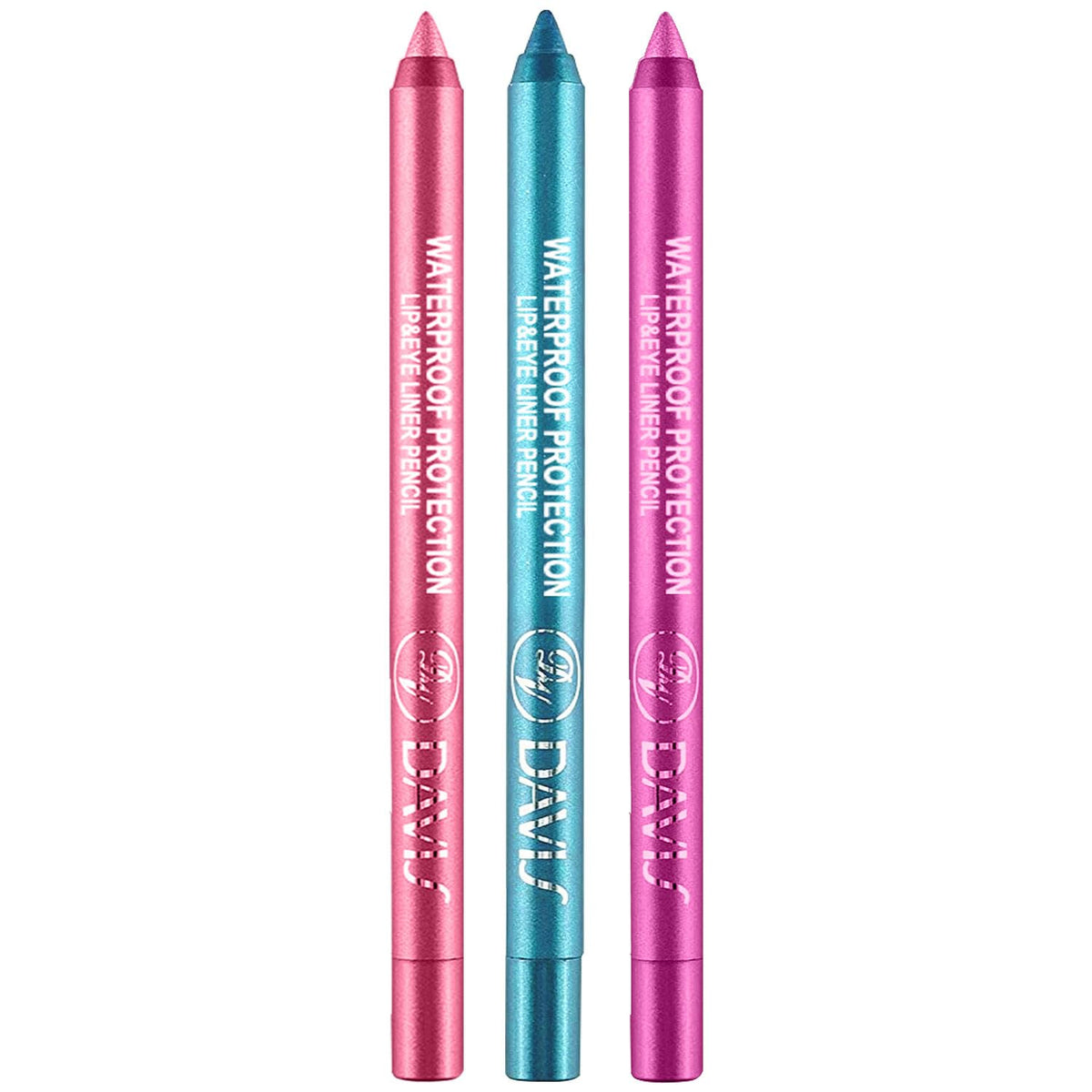 LemonSac 15PCS Colorful Eyeliner Pen Set, Eye Shadow Pencil, Pearl & Matte Metallic Glitter Eyeliner for Women, Eye & Lip Liner, Professional Eye Makeup Set