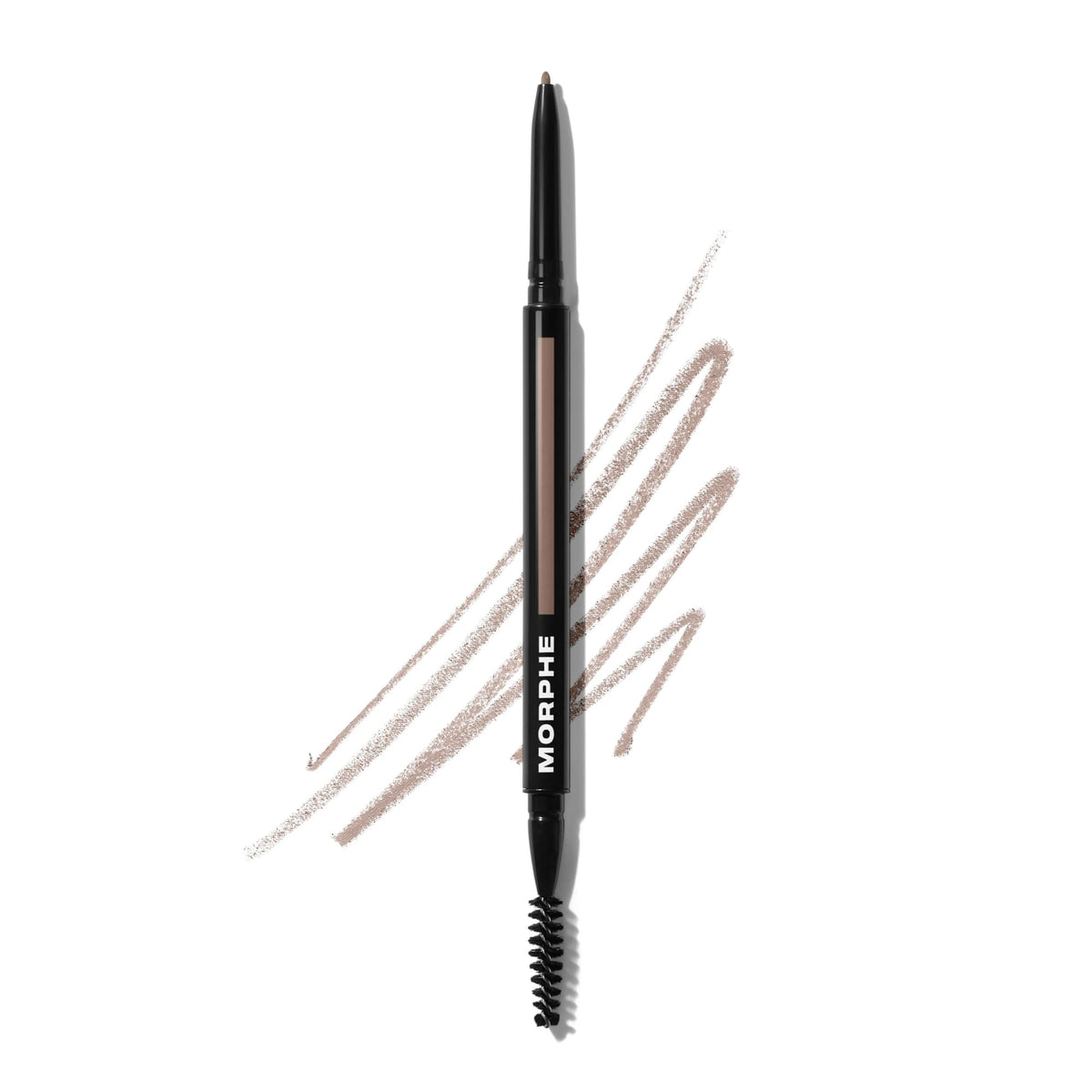 Morphe Micro Dual Eyebrow Pencil - Dual-Ended Brow Pencil Featuring a Retractable, Ultra-Precise, Pointed Tip - Richly Pigmented, Smooth-Gliding, Long-Lasting Wax Formula - Chocolate Mousse (0.003 oz)