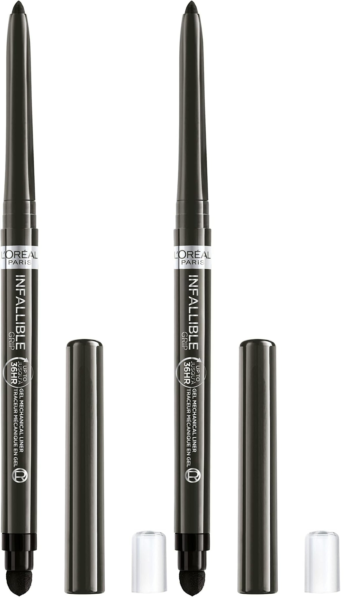 L'Oreal Paris Infallible Grip Mechanical Gel Eyeliner Pencil, Smudge-Resistant, Waterproof Eye Makeup with Up to 36HR Wear, Brown Denim, 0.01 Oz