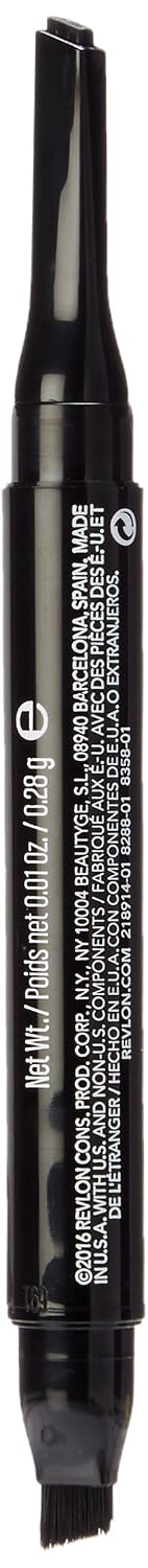 Revlon Pencil Eyeliner, ColorStay 2-in-1 Eye Makeup,Waterproof, Longwearing with Smudge Brush, Angled Kajal Eyeliner, 101 Onyx, 0.01 Oz
