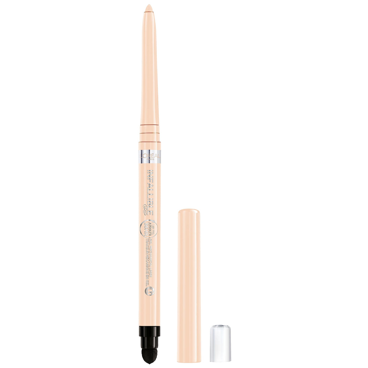 L'Oreal Paris Infallible Grip Mechanical Gel Eyeliner Pencil, Smudge-Resistant, Waterproof Eye Makeup with Up to 36HR Wear, Brown Denim, 0.01 Oz