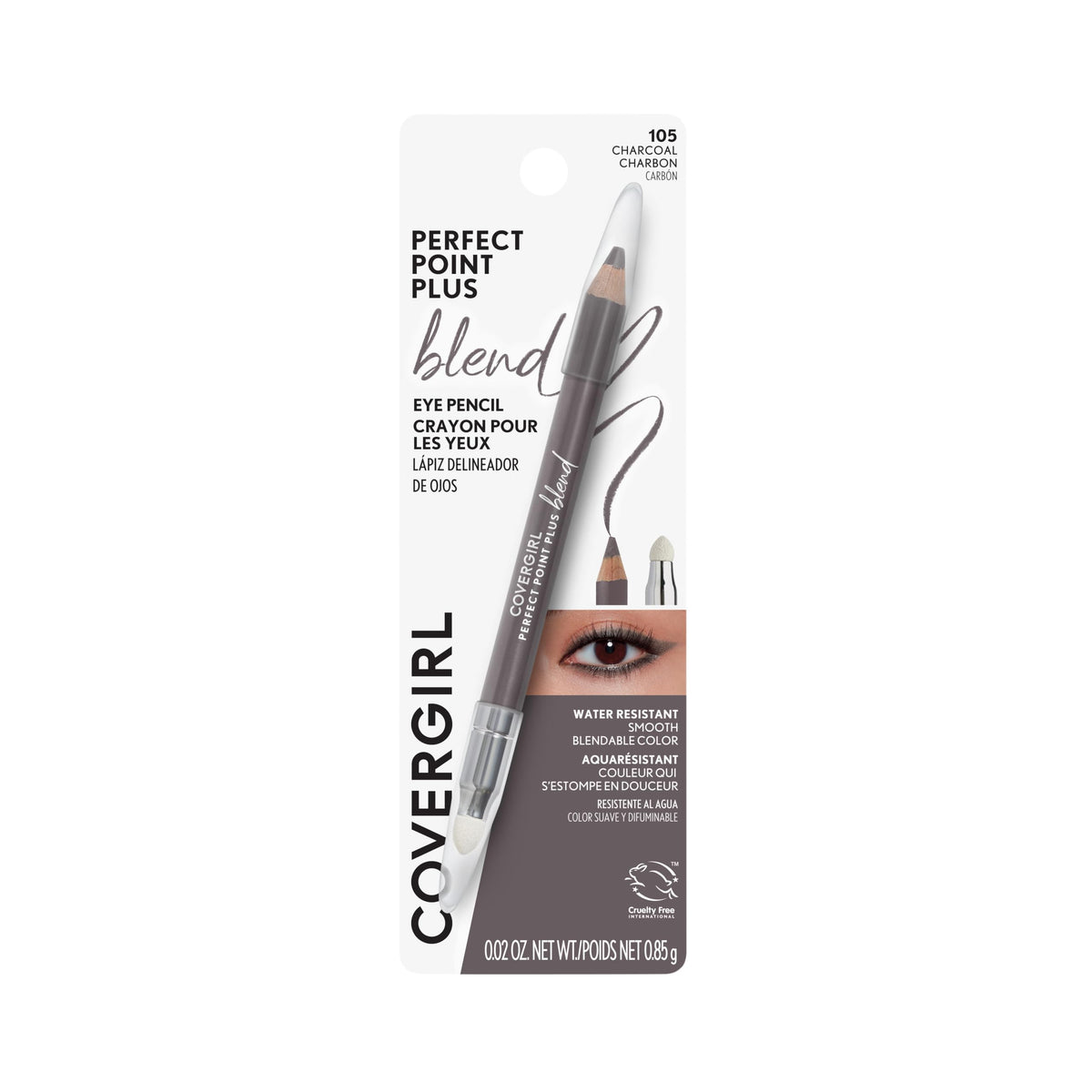 COVERGIRL Perfect Point Plus Blend Eyeliner Pencil - 100 - Basic Black, 0.02oz