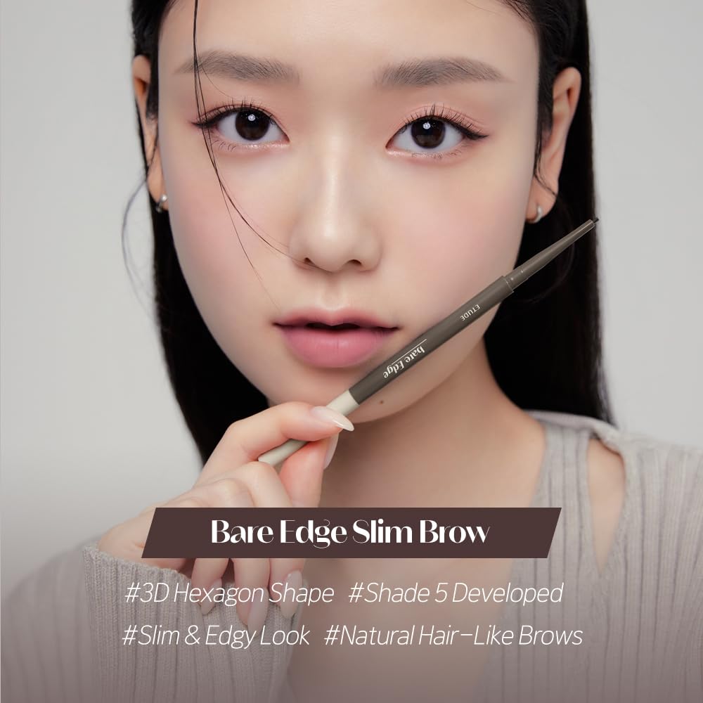 ETUDE Bare Edge 3D Eyebrow Pencil, Grey Brown, Natural-Looking