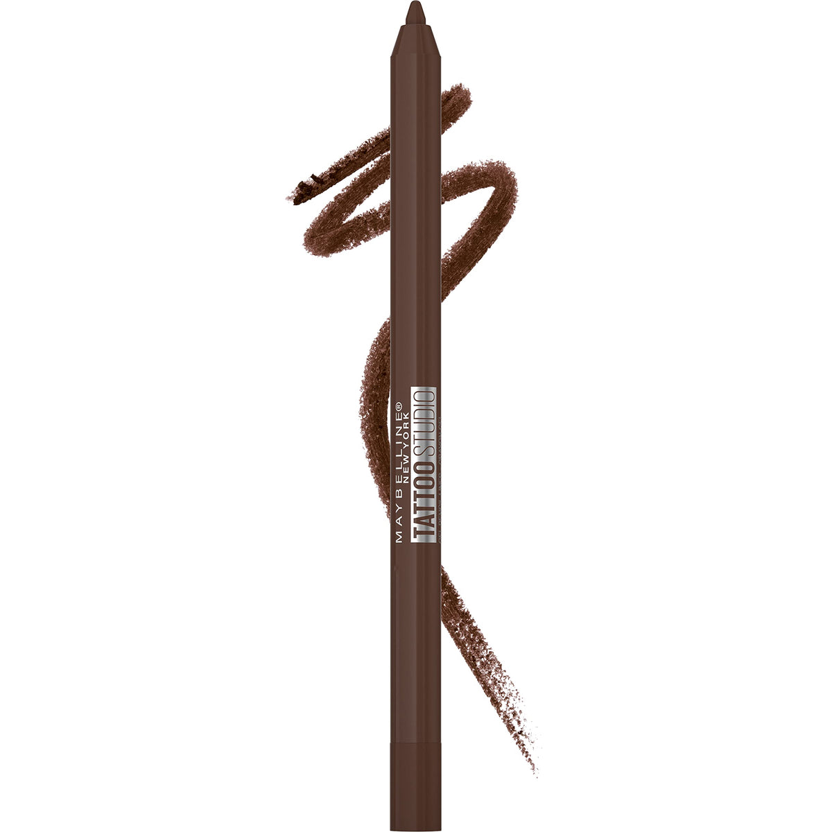 Maybelline TattooStudio Long-Lasting Sharpenable Eyeliner Pencil, Glide on Smooth Gel Pigments with 36 Hour Wear, Waterproof, Bold Brown, 1 Count
