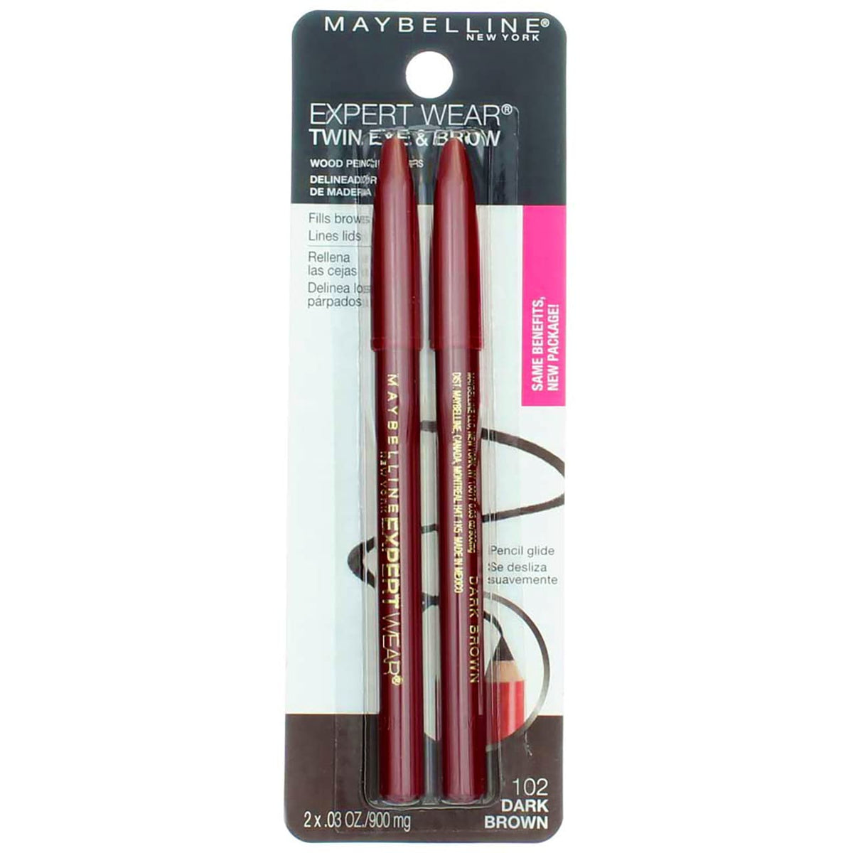 Maybelline New York Expert Wear Twin Brow & Eye Pencils Makeup, Blonde, 2 Count (Pack of 2)