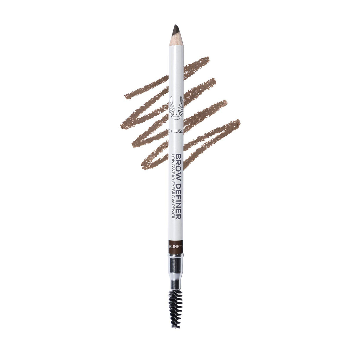True + Luscious Brow Definer Pencil | Pomade and Powder Combo with Organic Castor Oil | Fills Shapes Eyebrows Waterproof Long-Lasting Vegan Cruelty-Free Clean Waterproof | Taupe (Universal)