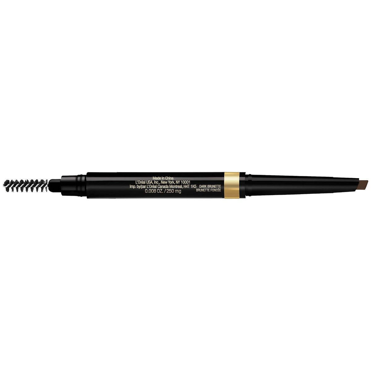 L'Oreal Paris Brow Stylist Shape & Fill Mechanical Eye Brow Makeup Pencil, Dark Brunette, 0.008 oz.