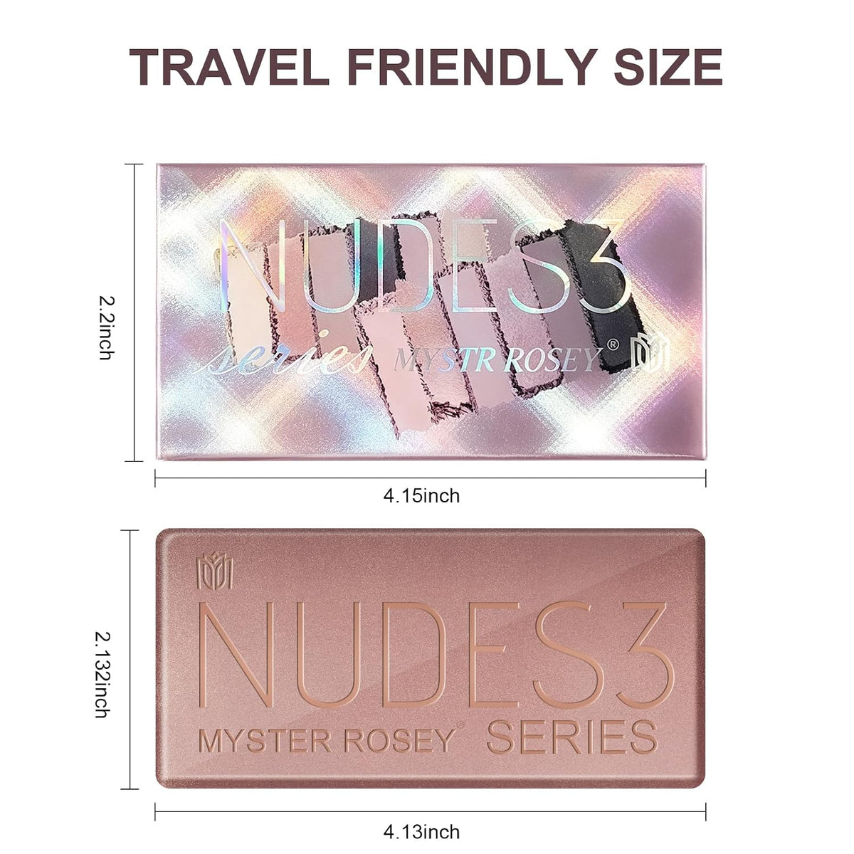 MYSTER ROSEY Nudes 3 Mini Eyeshadow Palette, Neutral Eye Shadow Palettes