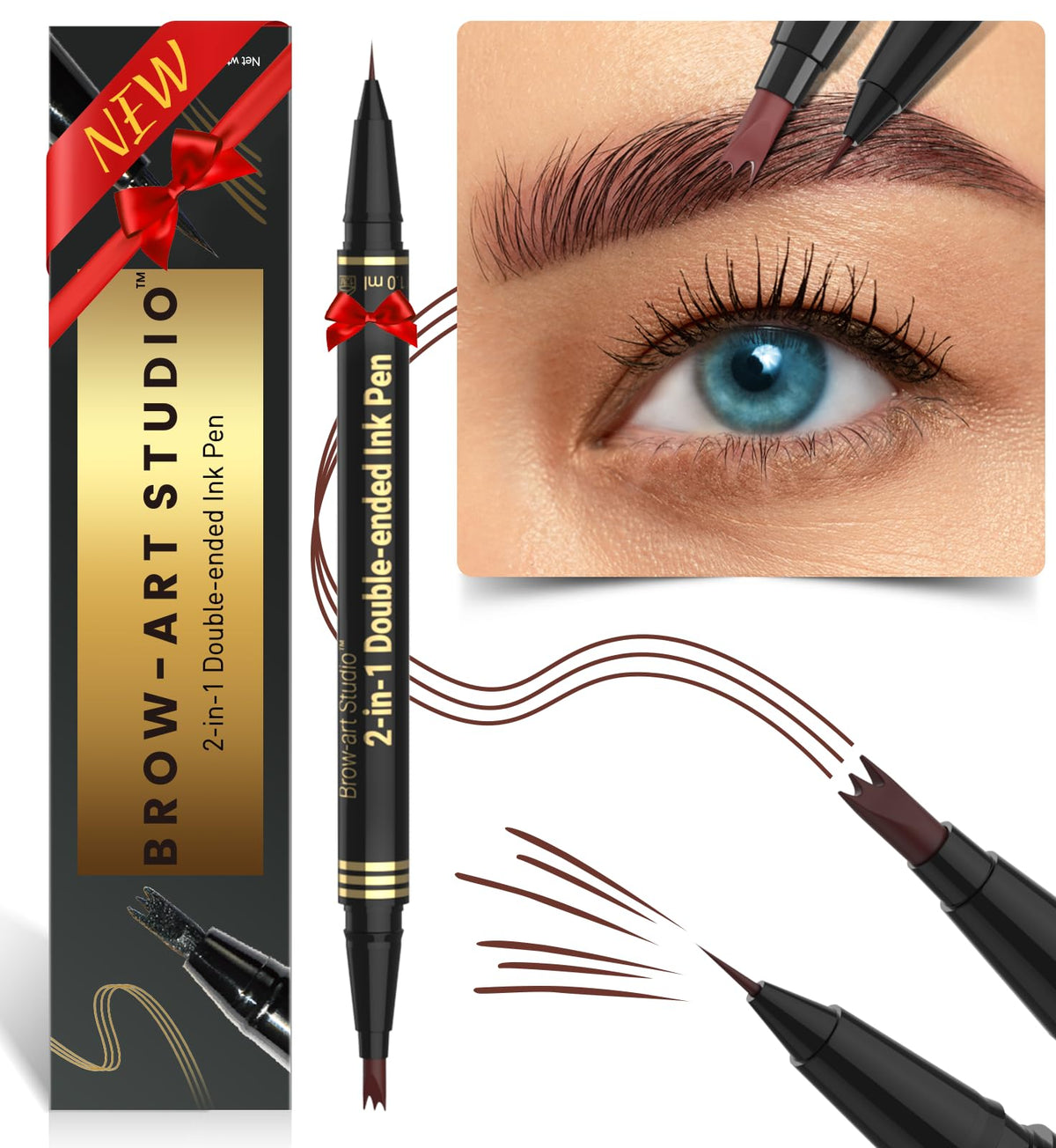 iMethod Dual-Ended Eyebrow Pen for Natural-Looking Brows, Light Brown