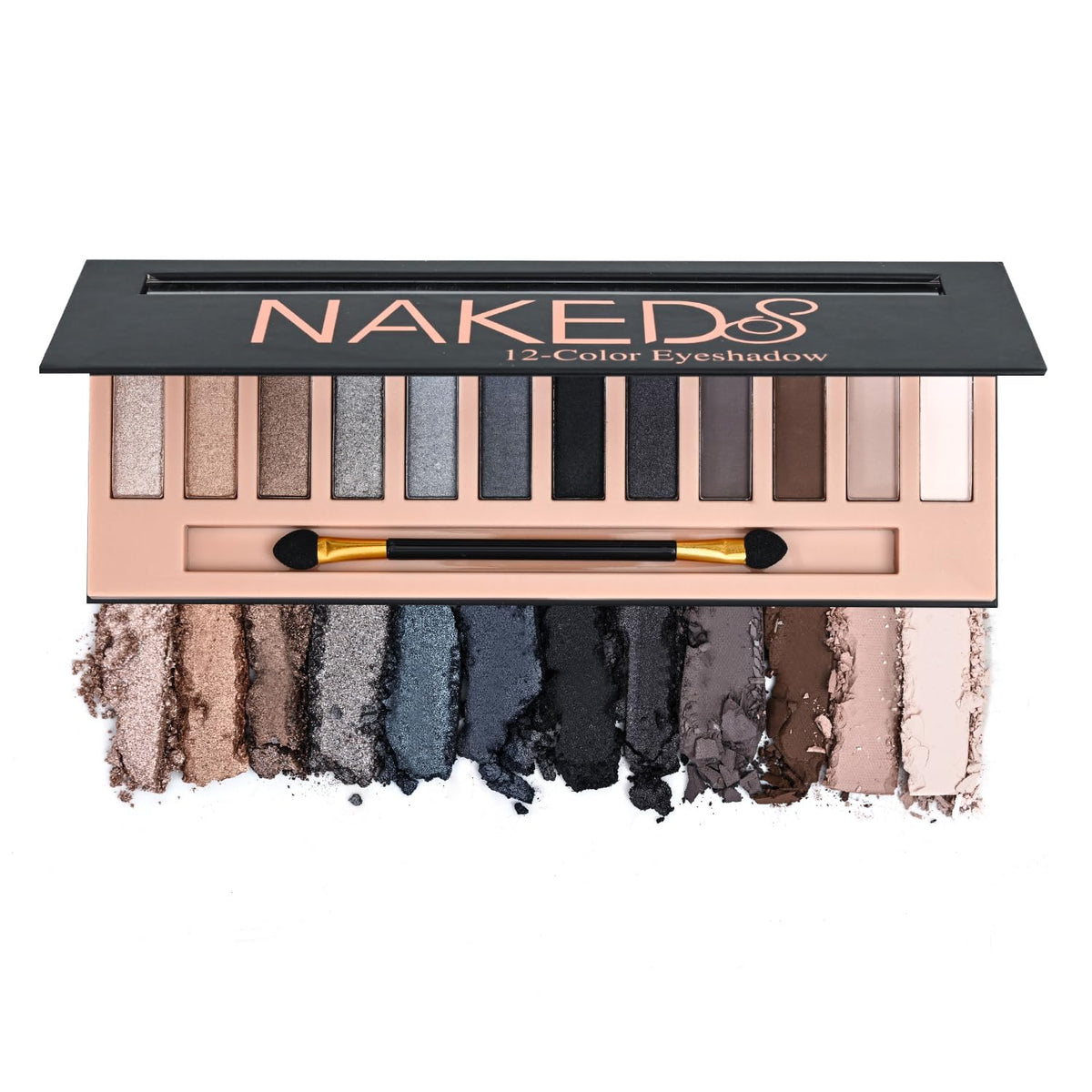 BOLOPER 2 Pack 12 Colors Makeup Nude Colors Eyeshadow Palette Natural Nude Matte Shimmer Glitter Pigment Eye Shadow Pallete Set Waterproof Smokey Professional Beauty Makeup Kit (2 PCS)