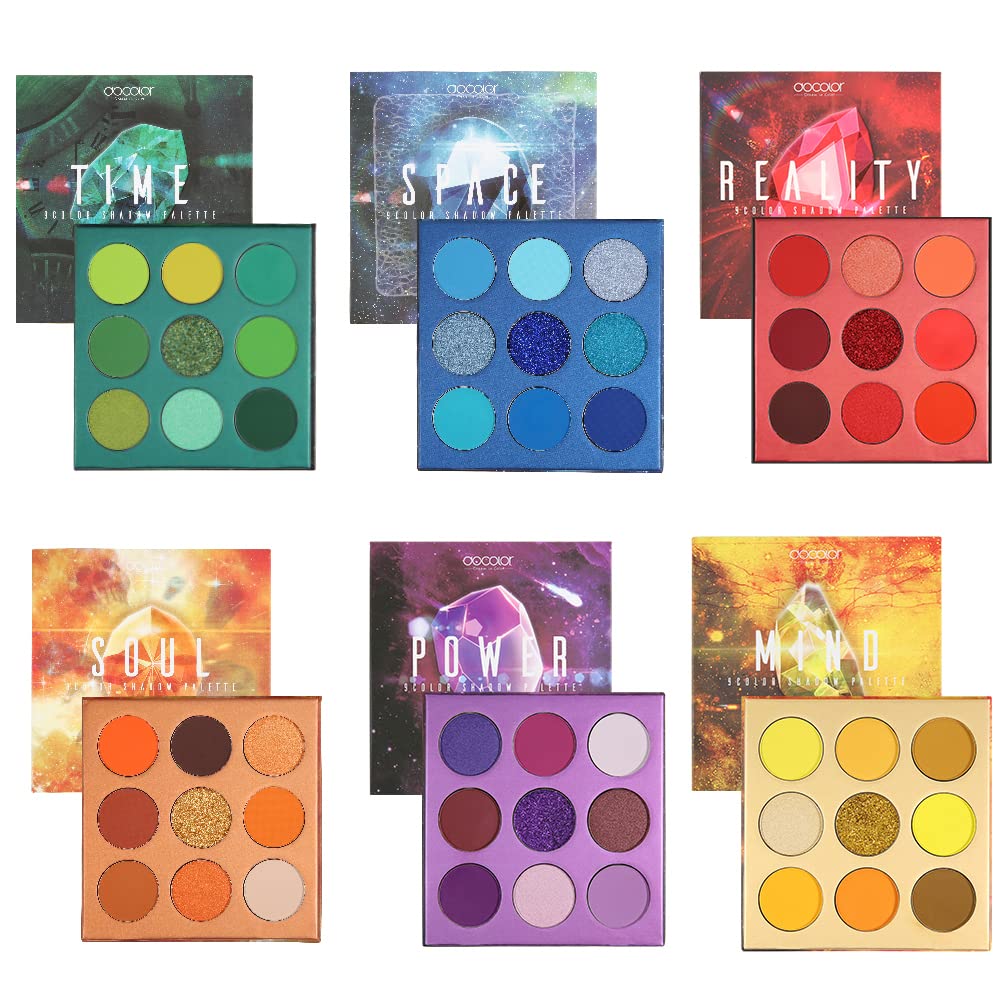 docolor Eyeshadow Palette 9 Colors Black Eyeshadow Gemstone Shadow Palette Highly Pigmented Mattes Shimmers Naked Smokey Glitter Cream Colorful Powder Blendable Long Lasting Waterproof Makeup Palette