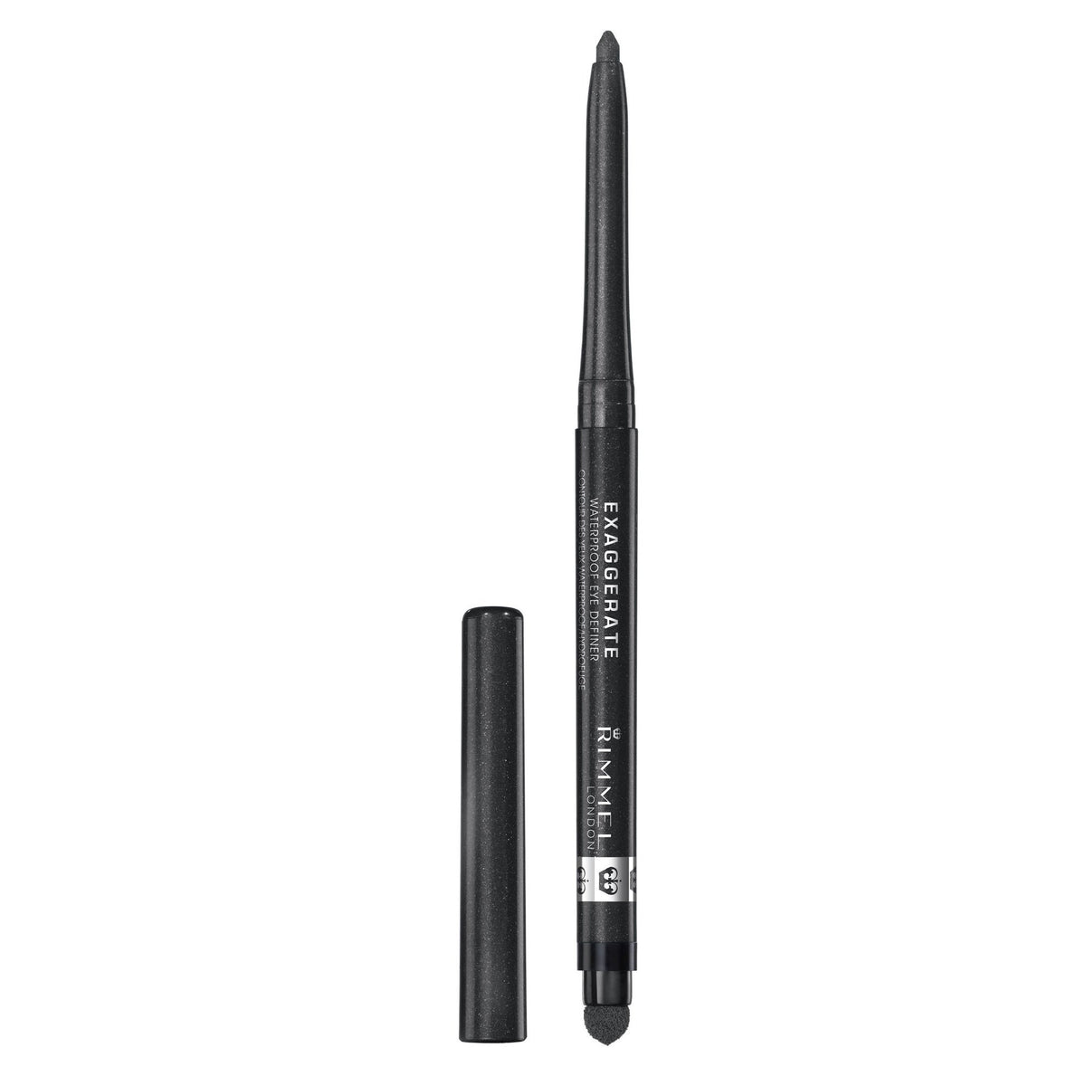 Rimmel London Exaggerate Waterproof Eye Definer Eyeliner, Highly Pigmented, Long-Wearing, Built-In Smudger, 212, Rich Brown, 0.01oz