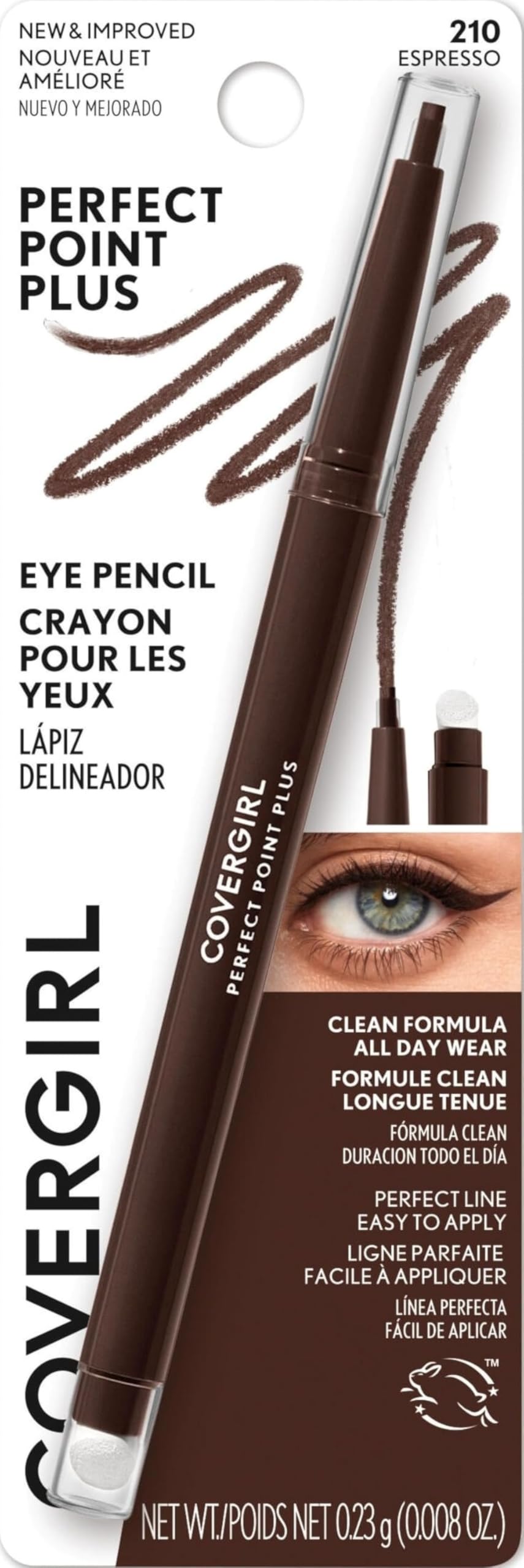 COVERGIRL Perfect Point PLUS Eyeliner Pencil, Espresso .008 oz. (0.23 mg) (Packaging may vary)