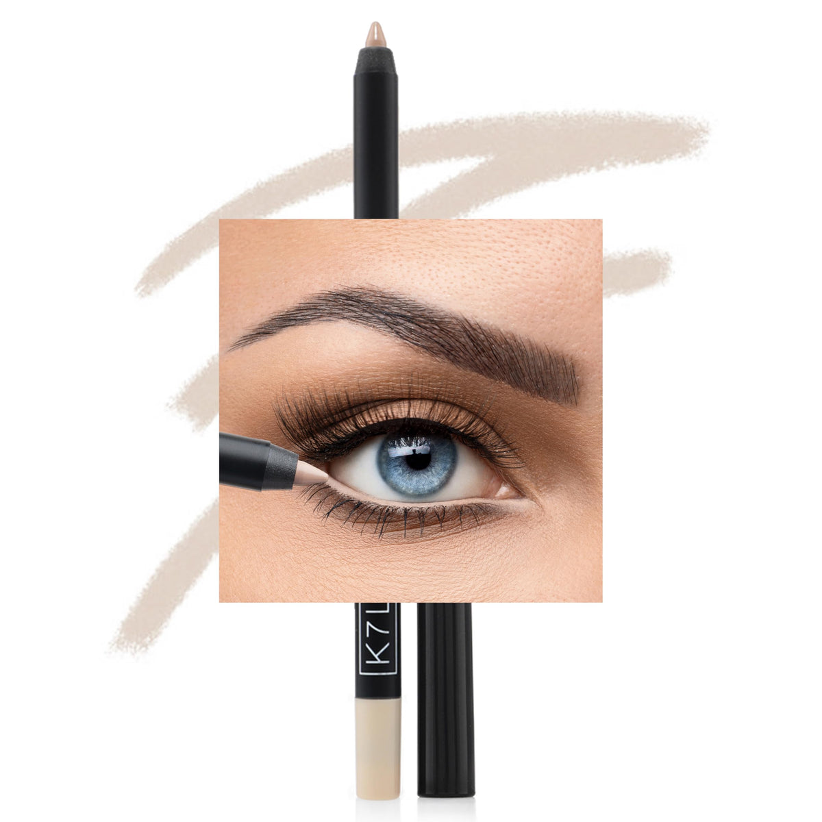 K7L Brown Eyeliner Pencil, Longwear, Waterproof, Smudge-Proof