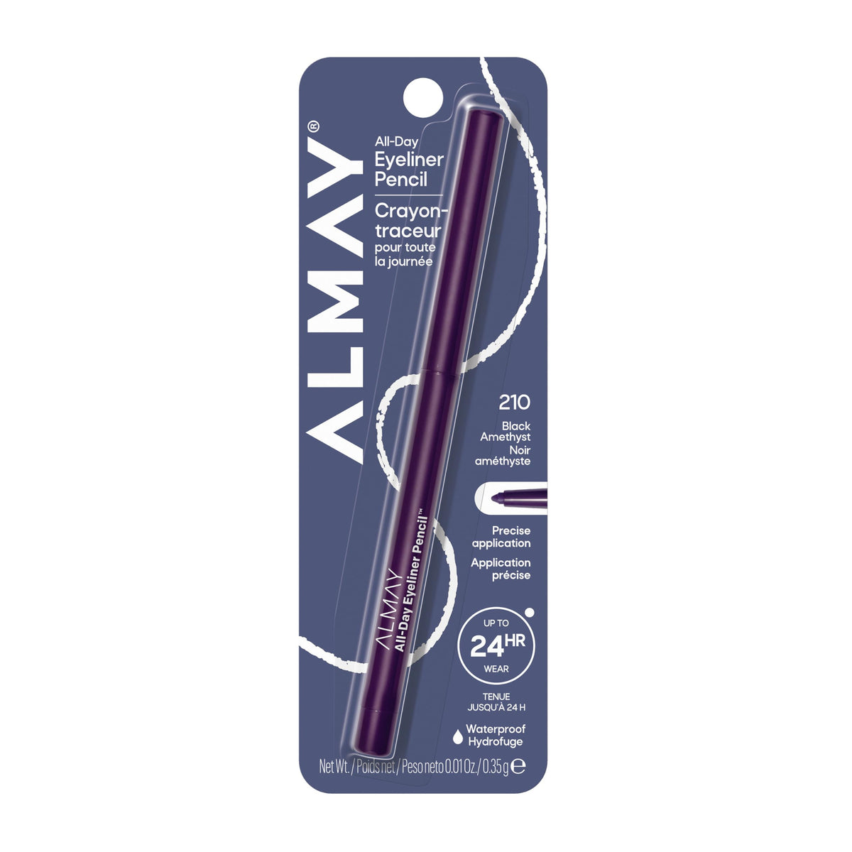 Almay All-Day Eyeliner Pencil, 205 Black, 0.01 oz