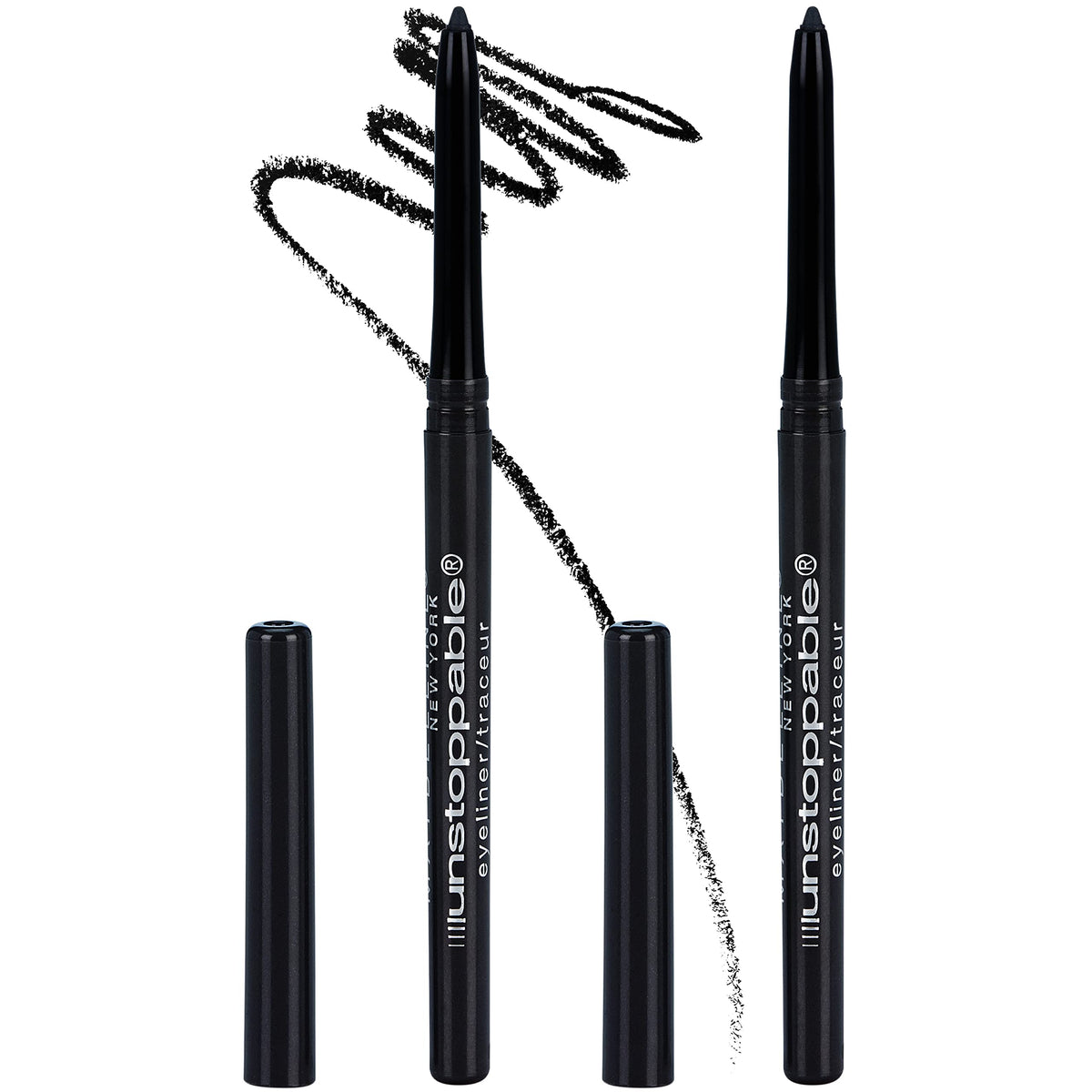 Maybelline Unstoppable Waterproof Mechanical Grey Eyeliner Pencil, Easy to Apply, Smooth Glide, Up to 24 Hour Wear, Pewter