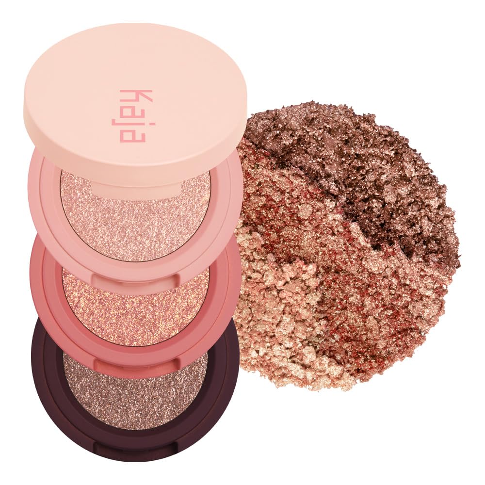 Kaja Beauty Bento Bouncy Eyeshadow Trio - Sandy Brown (13 Velvet Dream)