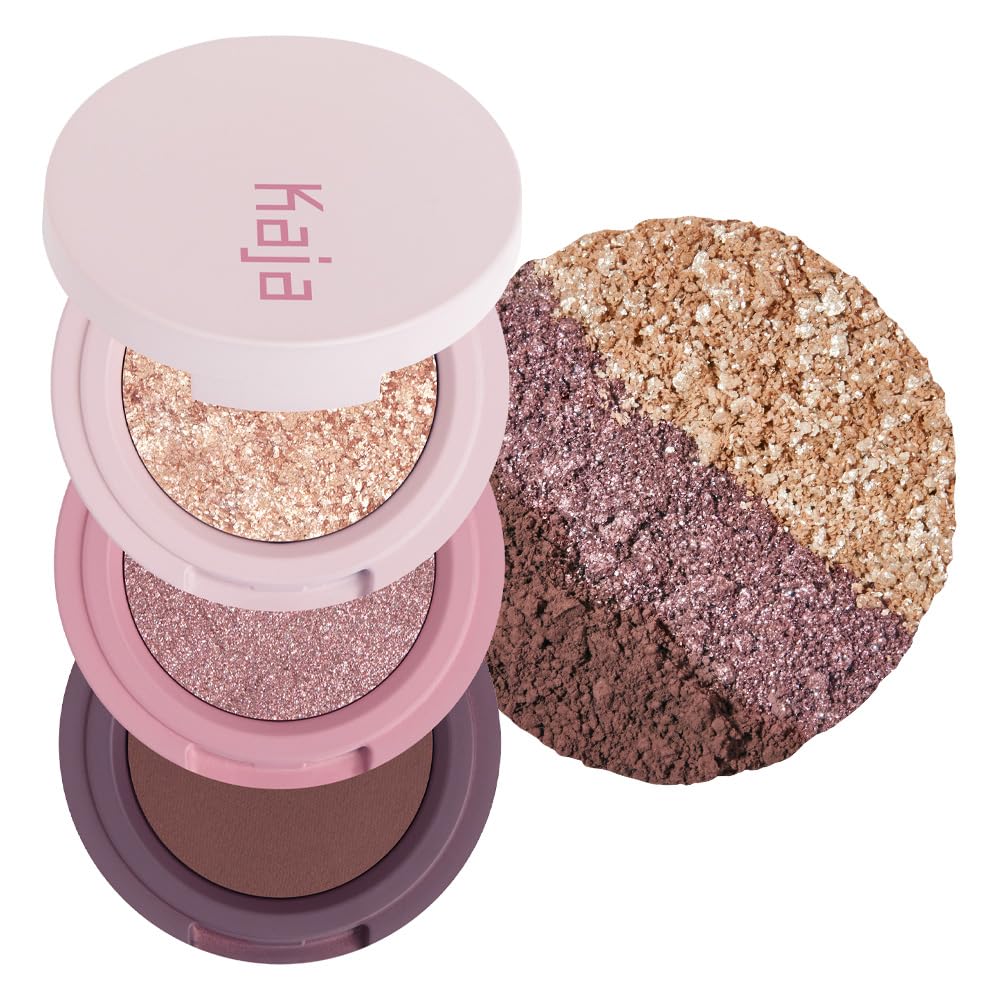 Kaja Beauty Bento Bouncy Eyeshadow Trio - Sandy Brown (13 Velvet Dream)