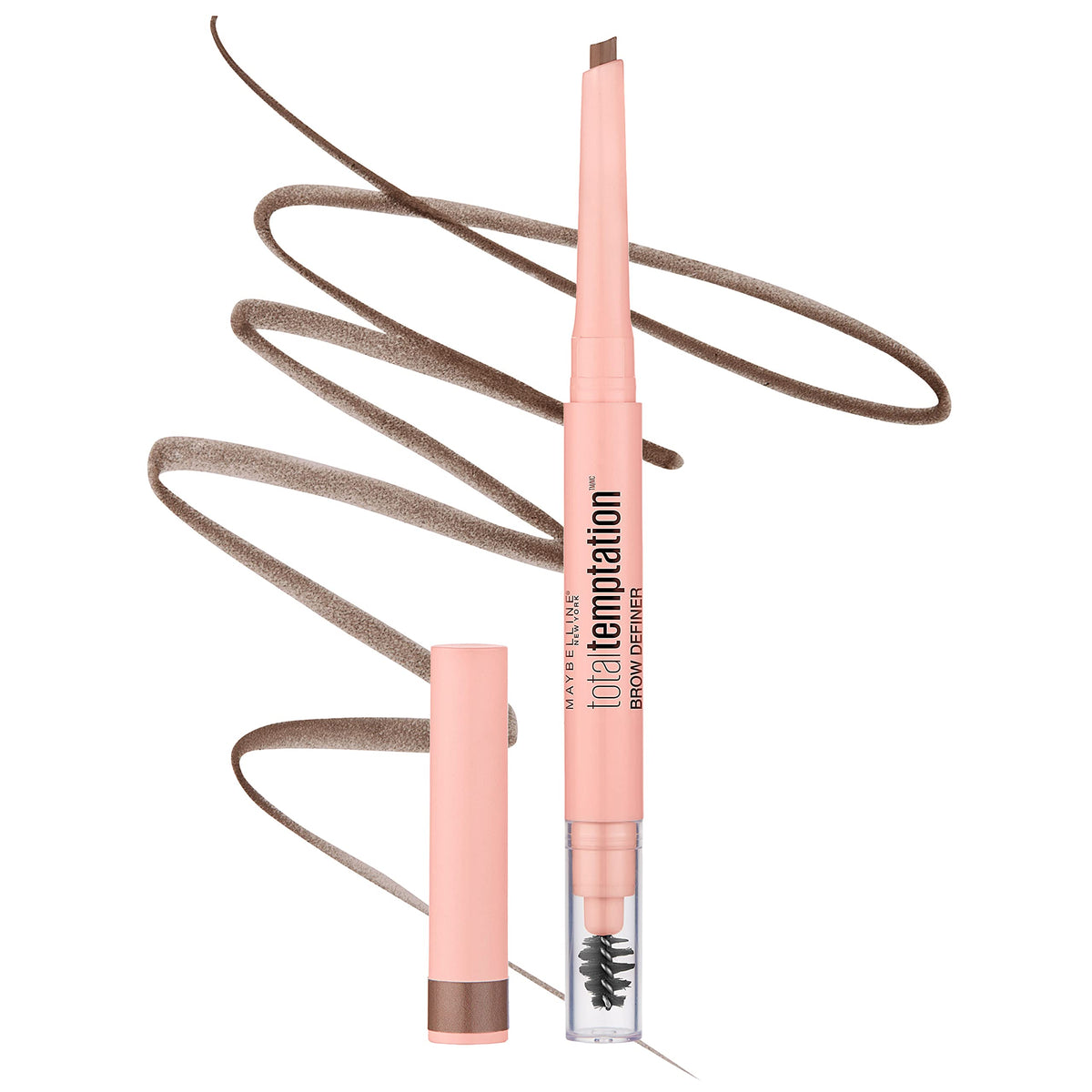 Maybelline Total Temptation Eyebrow Definer Pencil, Medium Brown, 1 Count