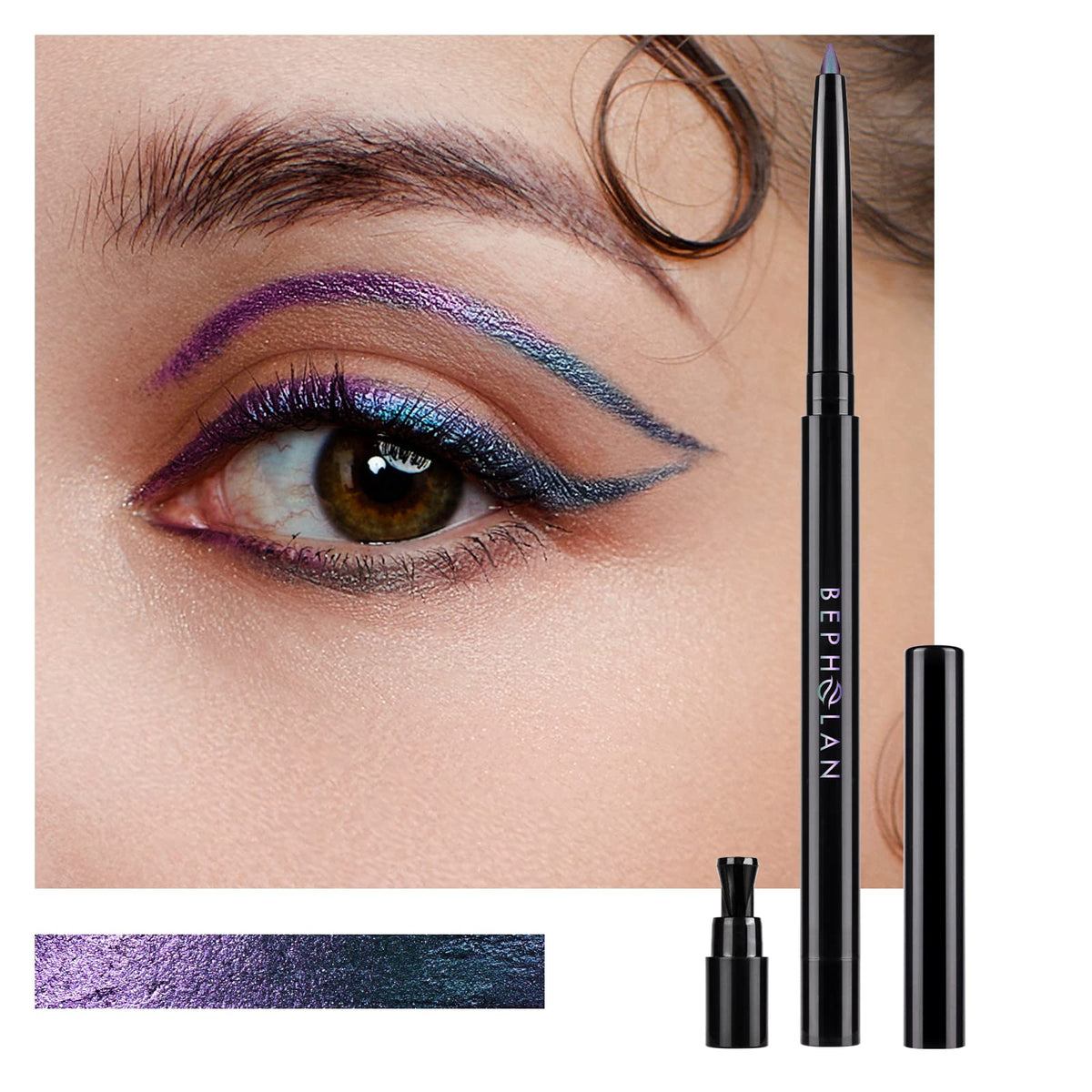 BEPHOLAN Black Gel Eyeliner Pencil Waterproof Long-Lasting Matte Liner