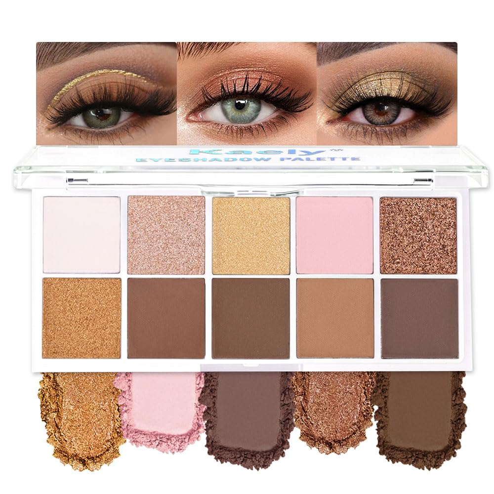 evpct Mauve Taupe Plum Matte Single Eye Shadow Palette Makeup for Older Women, Plum Lavender Purple Natural Cream Eyeshadow Palette for Green Eyes, High Pigment Mini Monochrome Eyeshadow