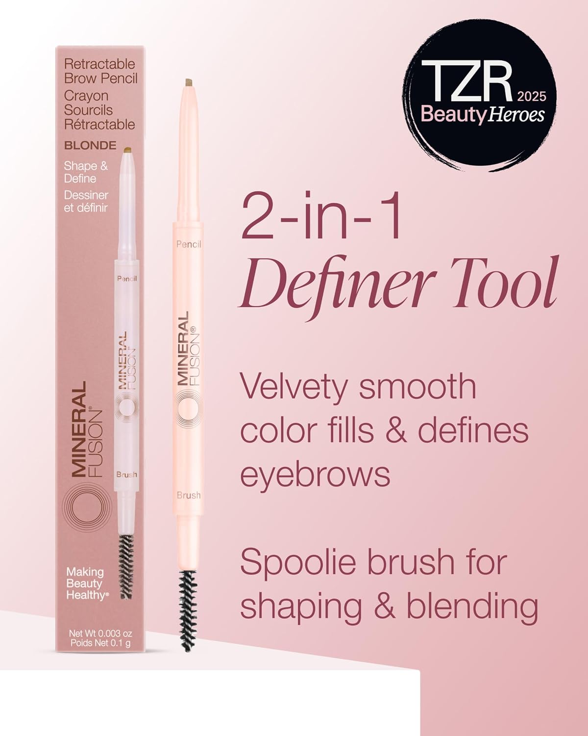 Mineral Fusion Retractable Brow Pencil (Blonde)