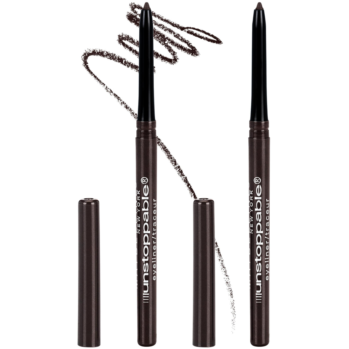 Maybelline Unstoppable Waterproof Mechanical Grey Eyeliner Pencil, Easy to Apply, Smooth Glide, Up to 24 Hour Wear, Pewter
