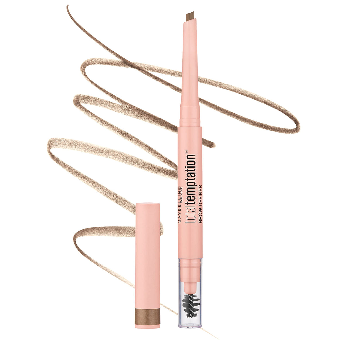Maybelline Total Temptation Eyebrow Definer Pencil, Medium Brown, 1 Count