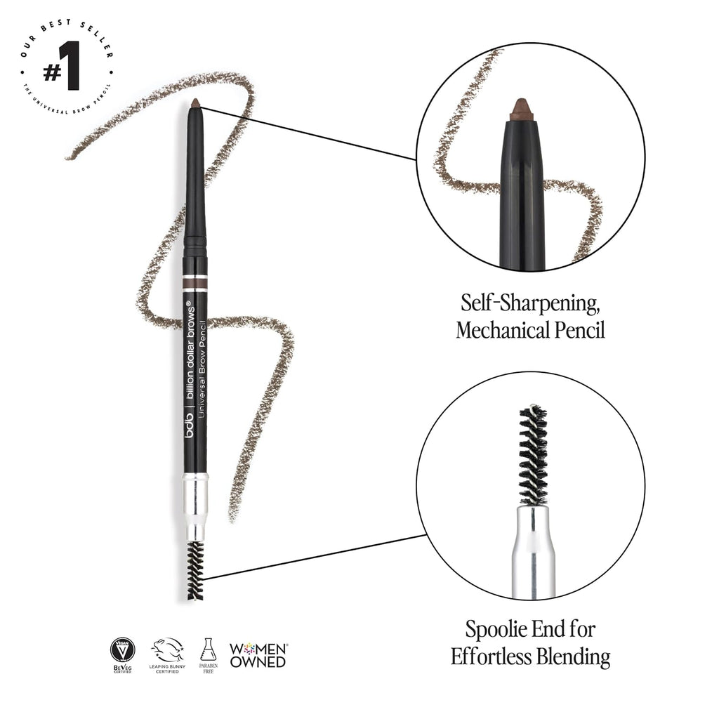 Billion Dollar Brows Universal Eyebrow Pencil Retractable Spoolie Liner