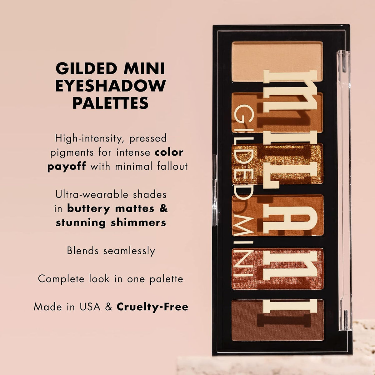 Milani Gilded Mini Eyeshadow Palette Matte Shimmer Makeup - The Wine Down