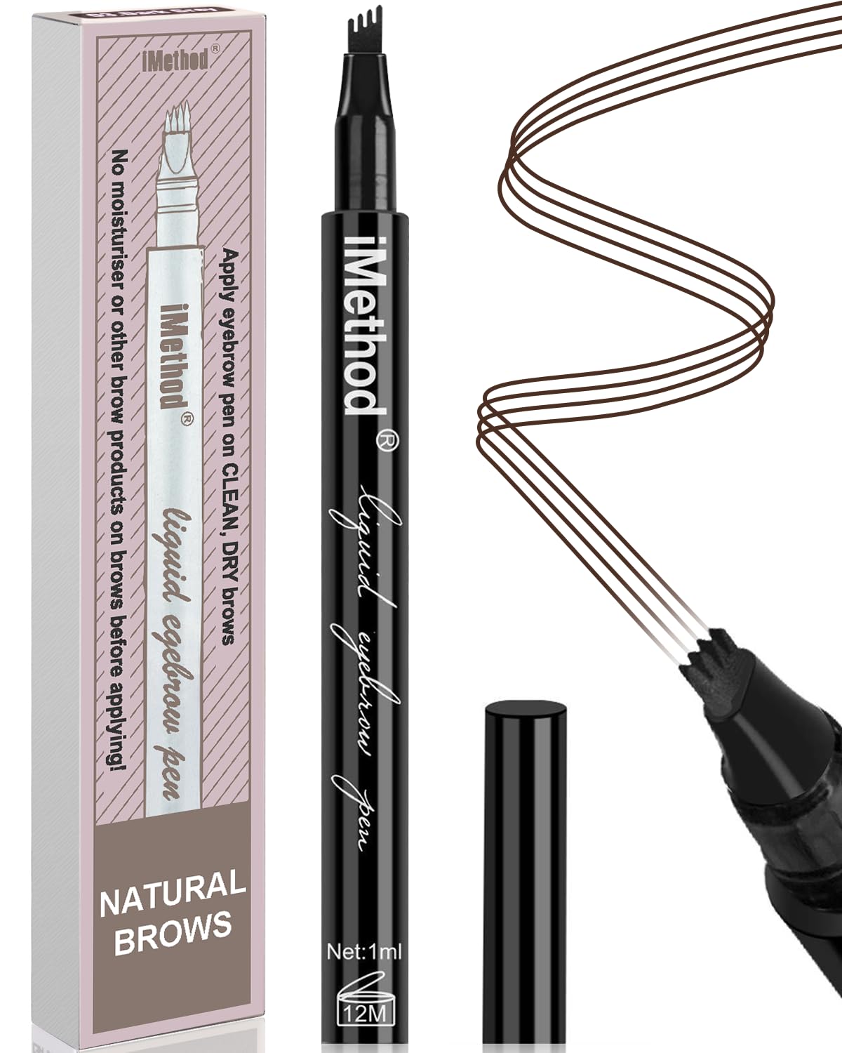 iMethod Eyebrow Pen Creates Natural Looking Brows, Light Brown