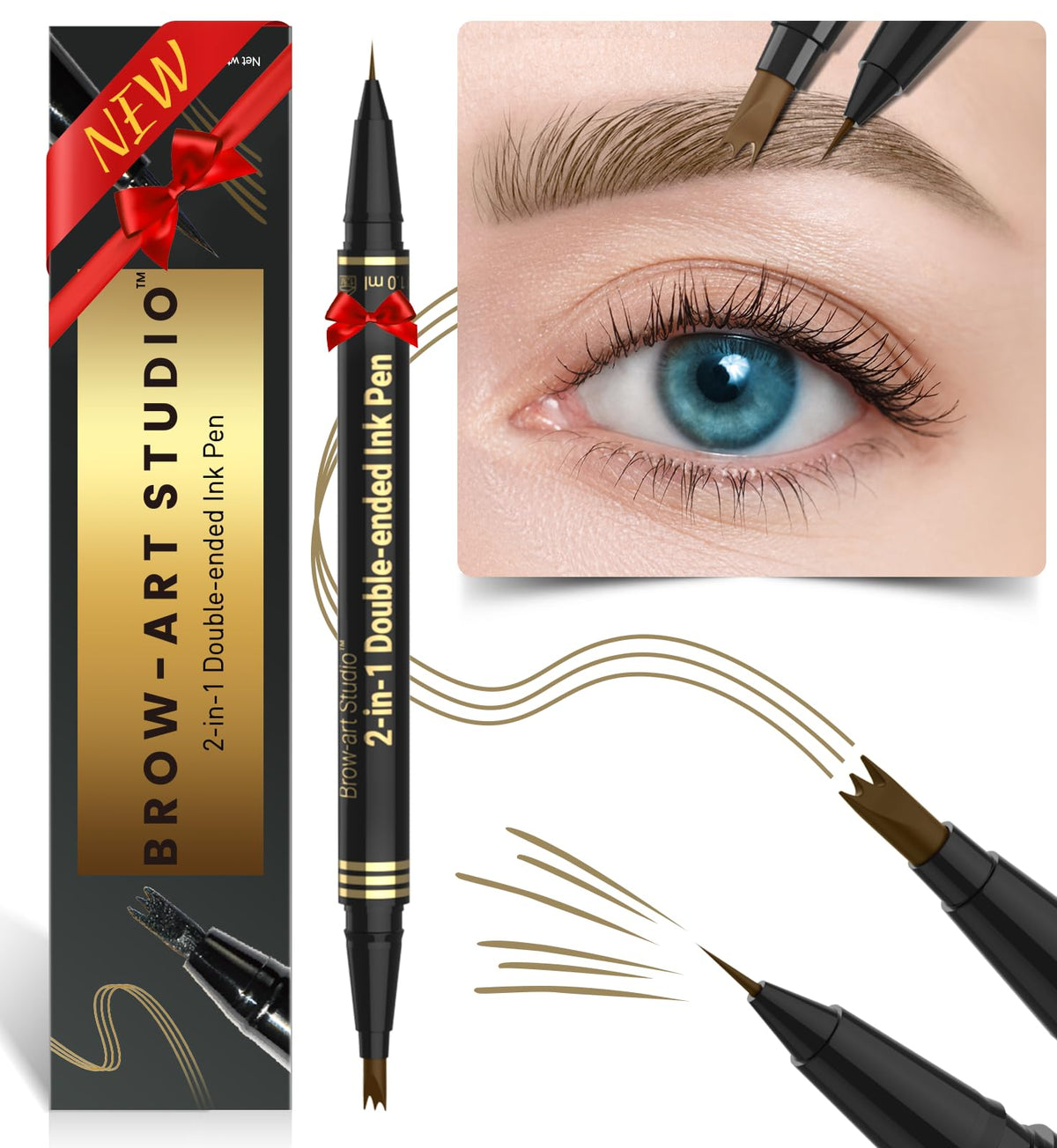 iMethod Dual-Ended Eyebrow Pen for Natural-Looking Brows, Light Brown