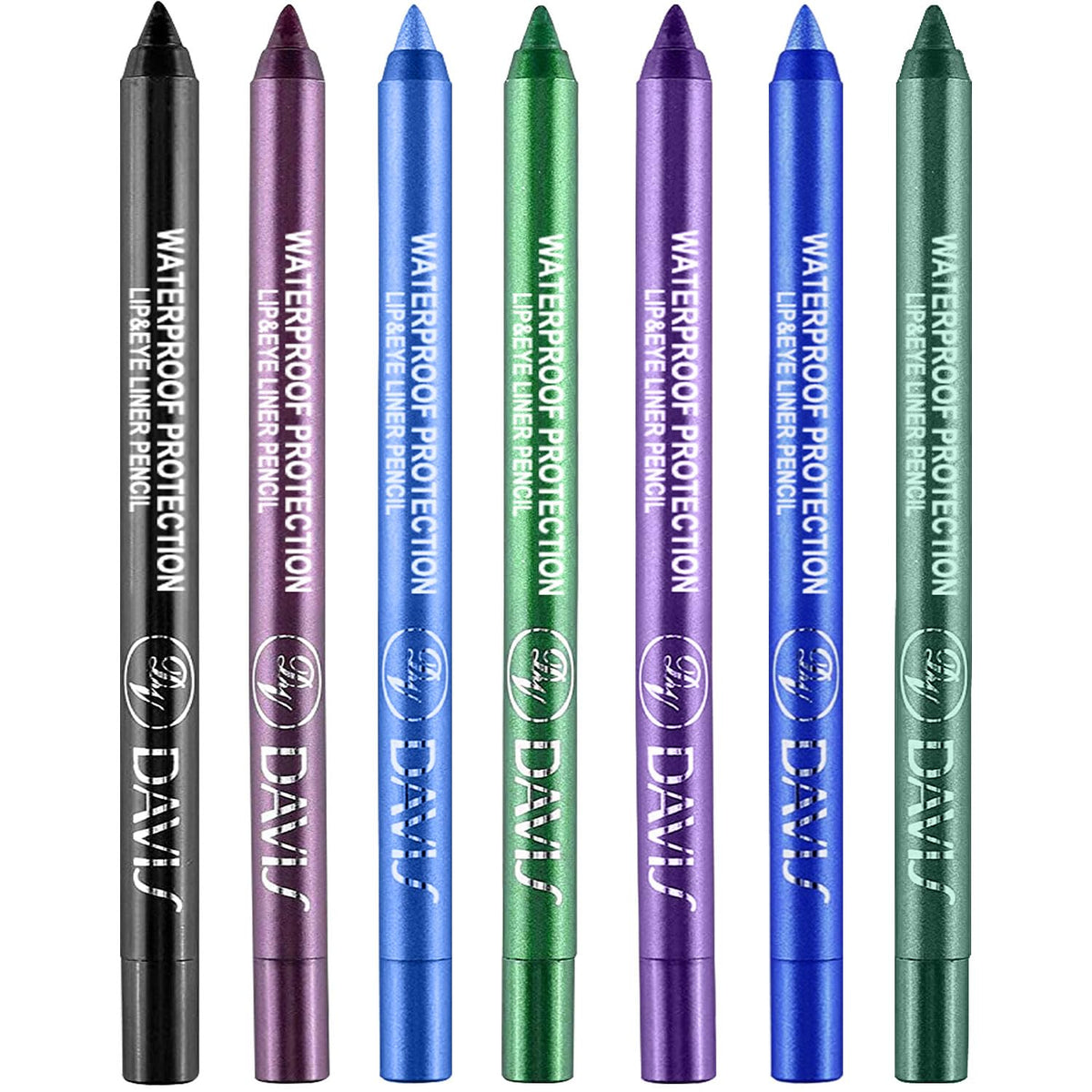LemonSac 15PCS Colorful Eyeliner Pen Set, Eye Shadow Pencil, Pearl & Matte Metallic Glitter Eyeliner for Women, Eye & Lip Liner, Professional Eye Makeup Set