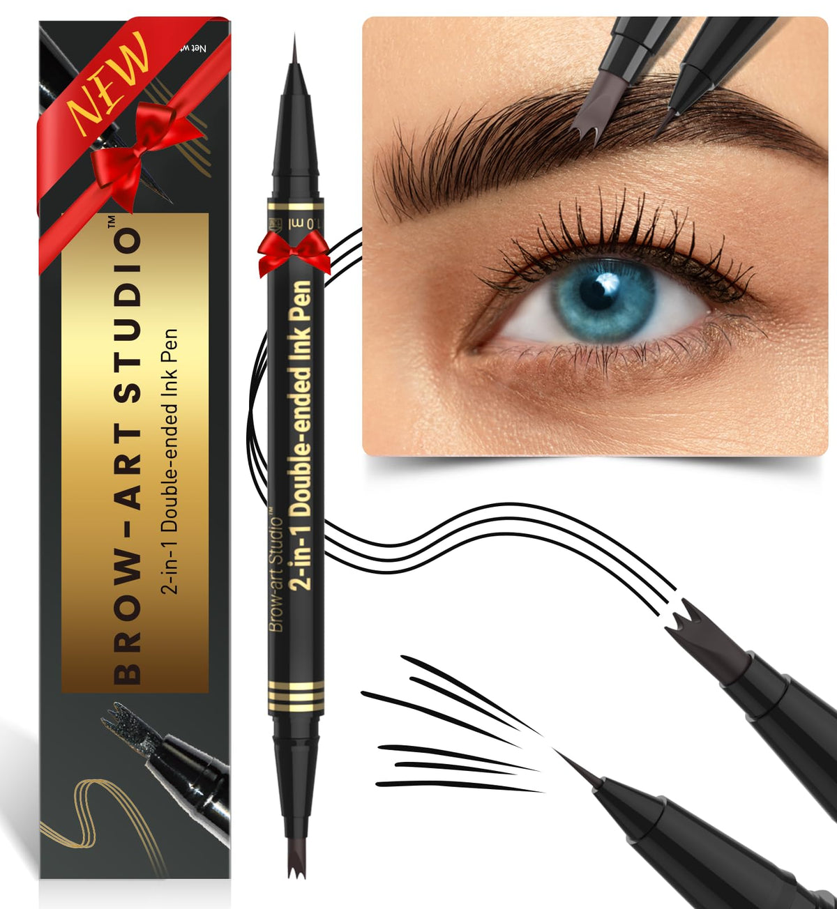 iMethod Dual-Ended Eyebrow Pen for Natural-Looking Brows, Light Brown