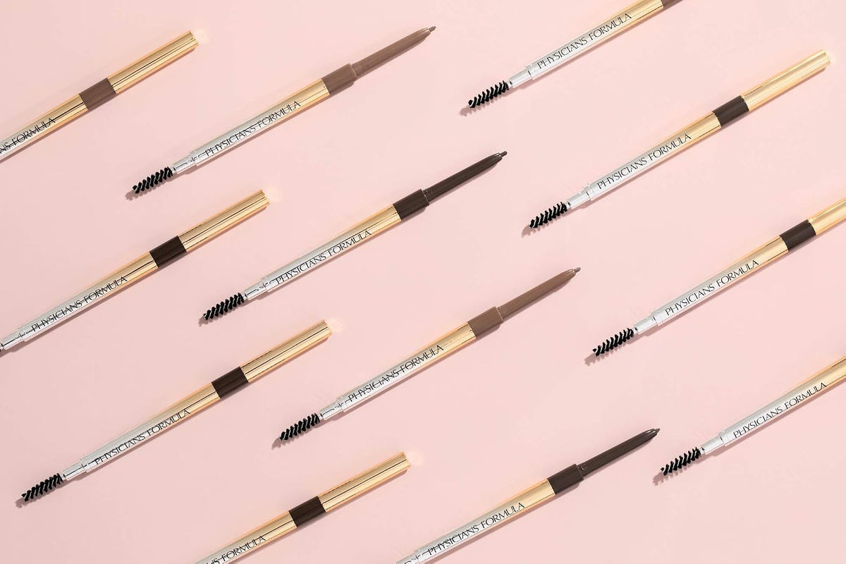 Physicians Formula Eyebrow Retractable Slim Definer Brow Pencil, Taupe Brown, Dual-Sided Brow Brush, Fine Tip, Shapes, Defines, Fills Brow Makeup | Dermatologist Tested, Clinicially Tested