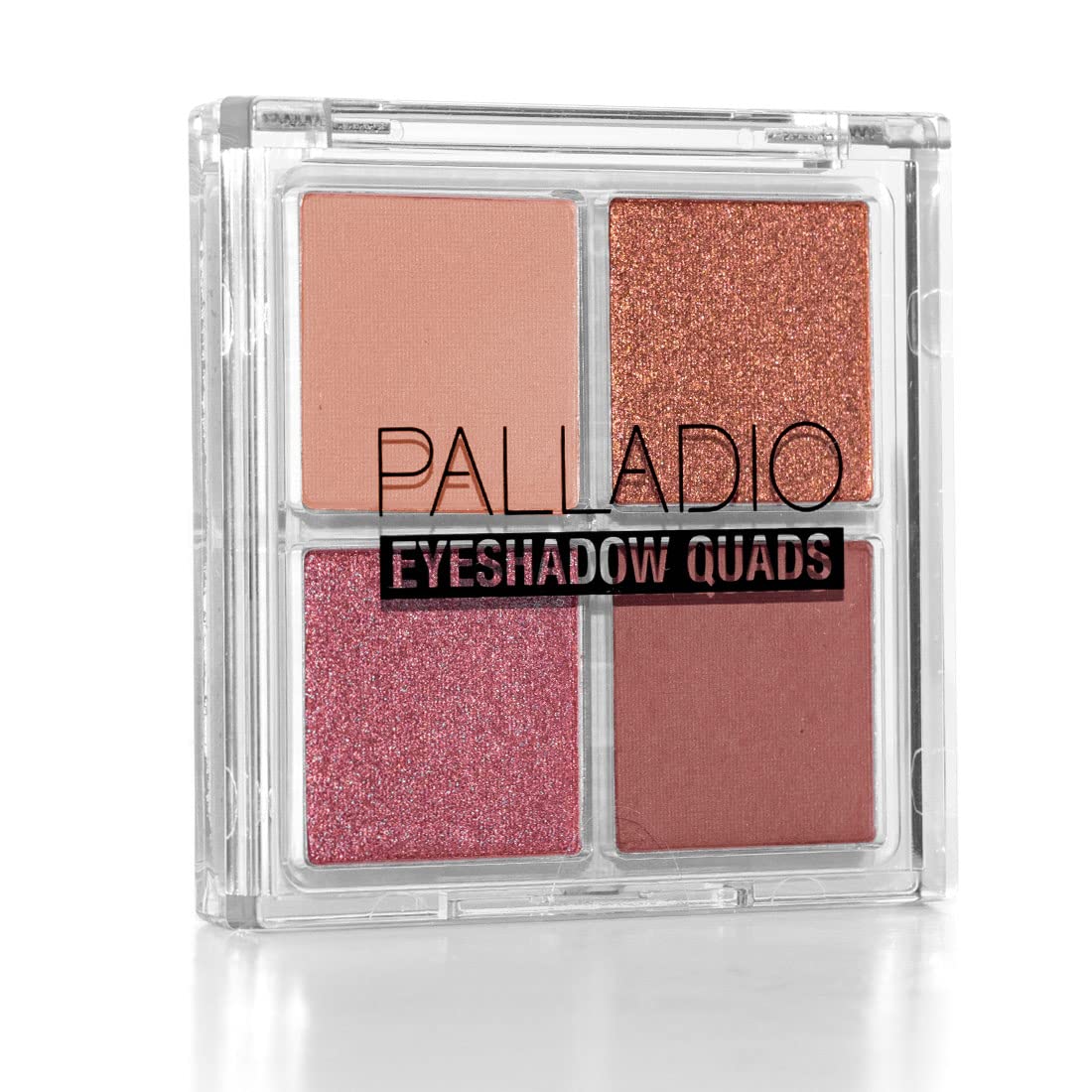 Palladio Eyeshadow Quads Velvety Pigmented Blendable Matte, Metallic & Shimmer Finishes, Creamy Formula, Four Way Quad Eye Shadow Palette, Talc-Free (Girly)
