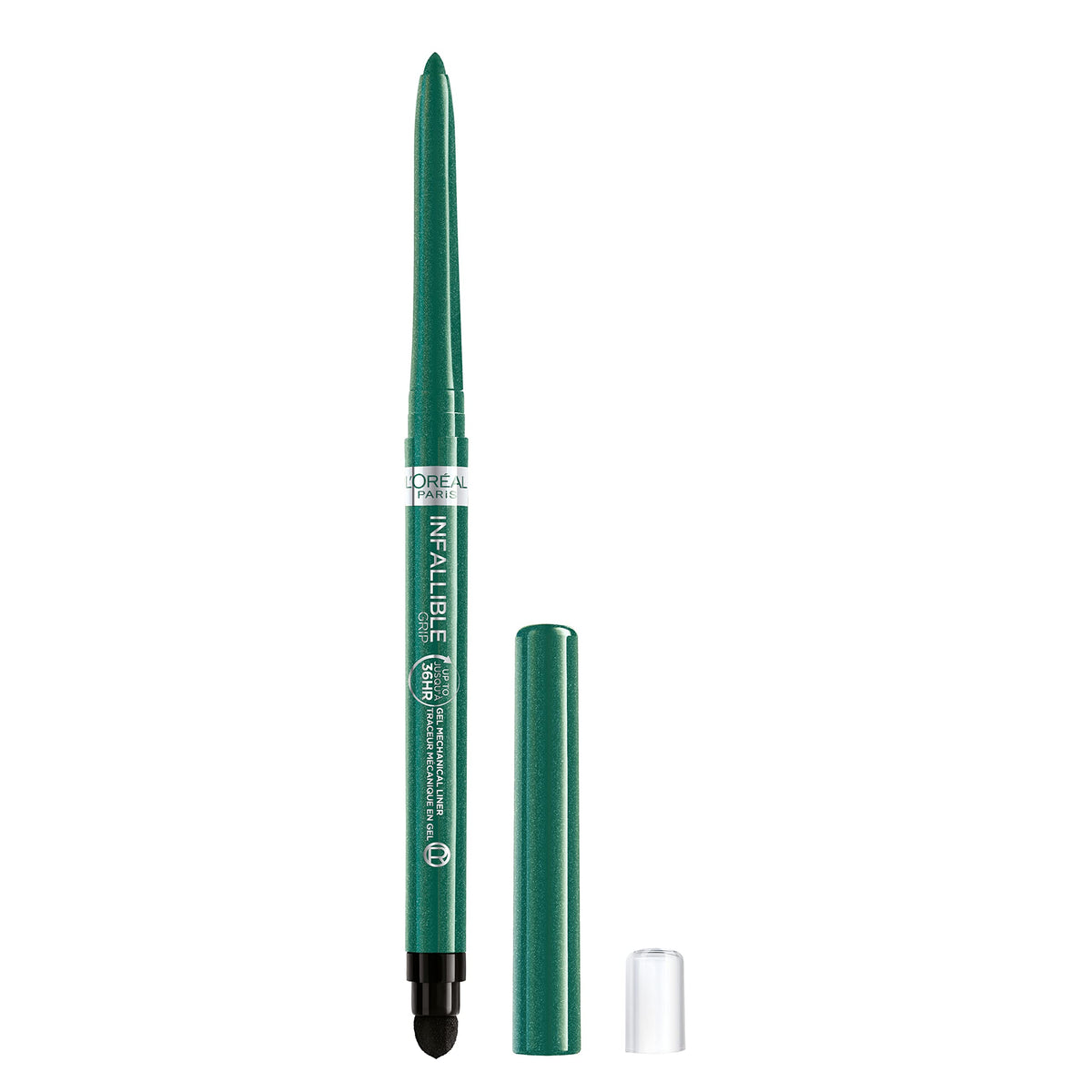 L'Oreal Paris Infallible Grip Mechanical Gel Eyeliner Pencil, Smudge-Resistant, Waterproof Eye Makeup with Up to 36HR Wear, Brown Denim, 0.01 Oz