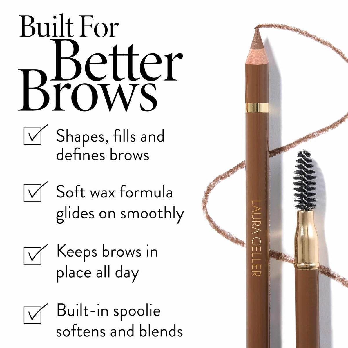 LAURA GELLER NEW YORK Bravo Brows Soft Pencil + Brush, Blonde