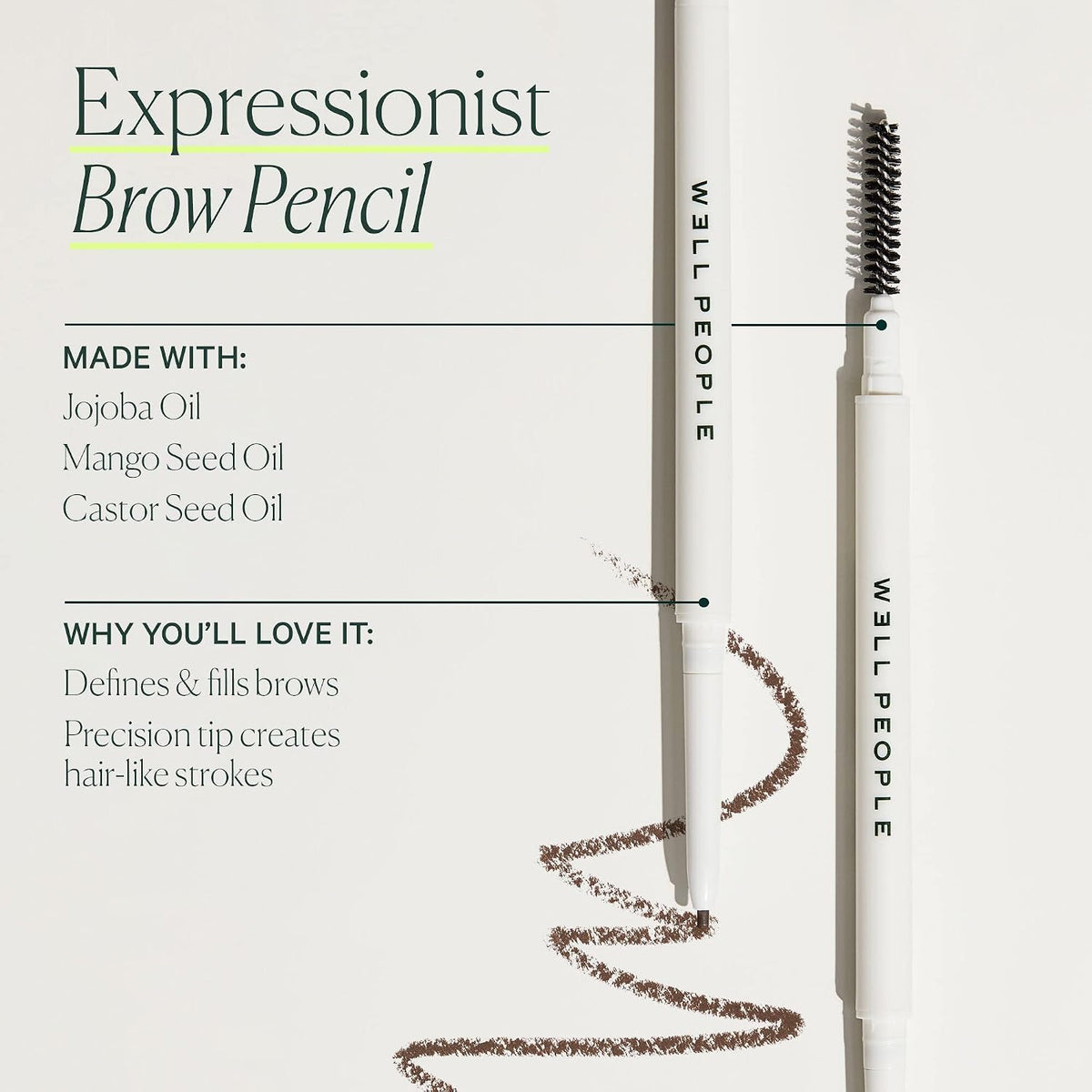 Well People Expressionist Brow Pencil, Neutral Brown