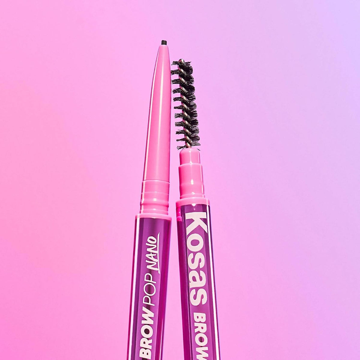 Kosas Brow Pop Nano Ultra-Fine 1mm Eyebrow Pencil with Spoolie, Brown Black