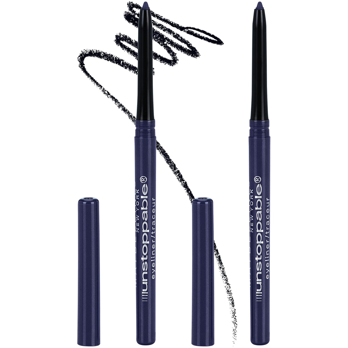Maybelline Unstoppable Waterproof Mechanical Grey Eyeliner Pencil, Easy to Apply, Smooth Glide, Up to 24 Hour Wear, Pewter
