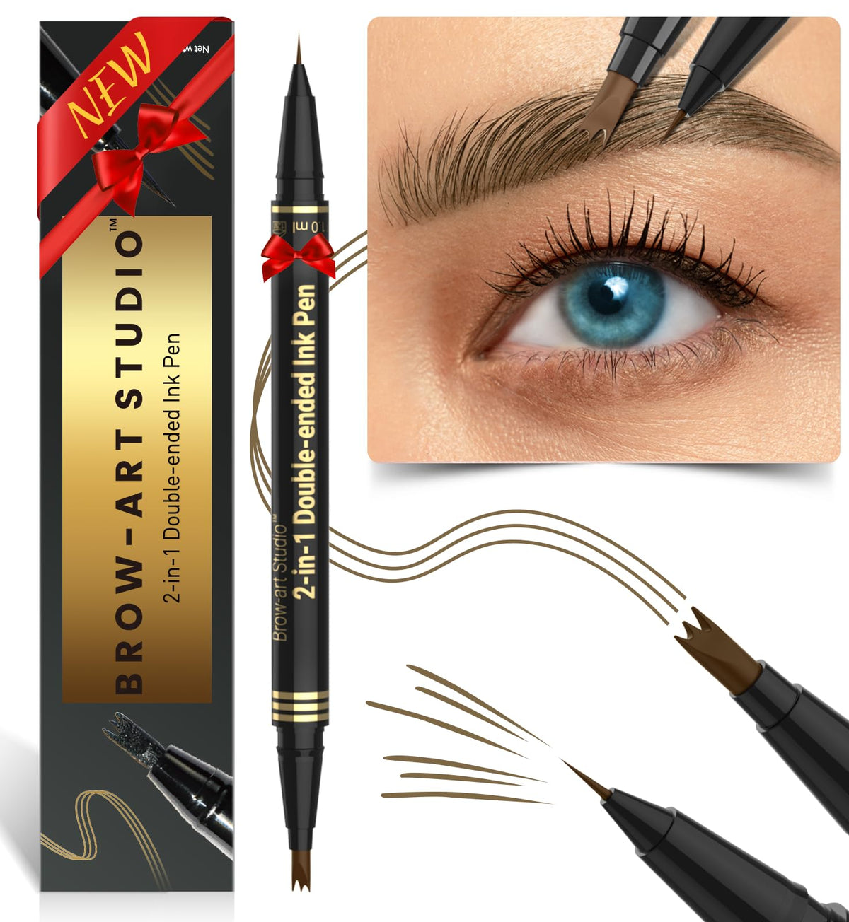 iMethod Dual-Ended Eyebrow Pen for Natural-Looking Brows, Light Brown