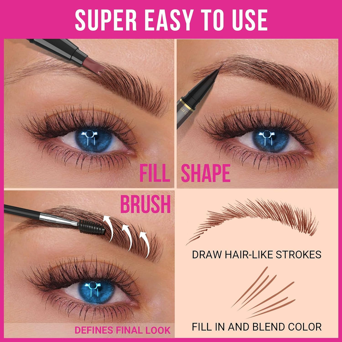 iMethod Dual-Ended Eyebrow Pen for Natural-Looking Brows, Light Brown