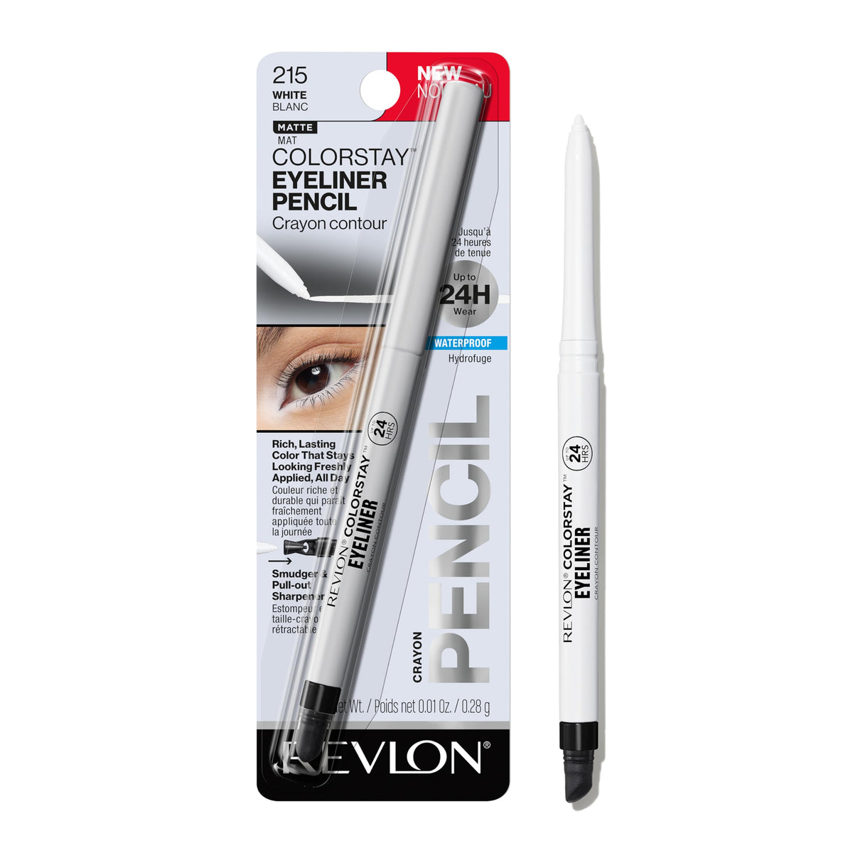 Revlon ColorStay Pencil Waterproof Eyeliner, 201 Black, 2 pack