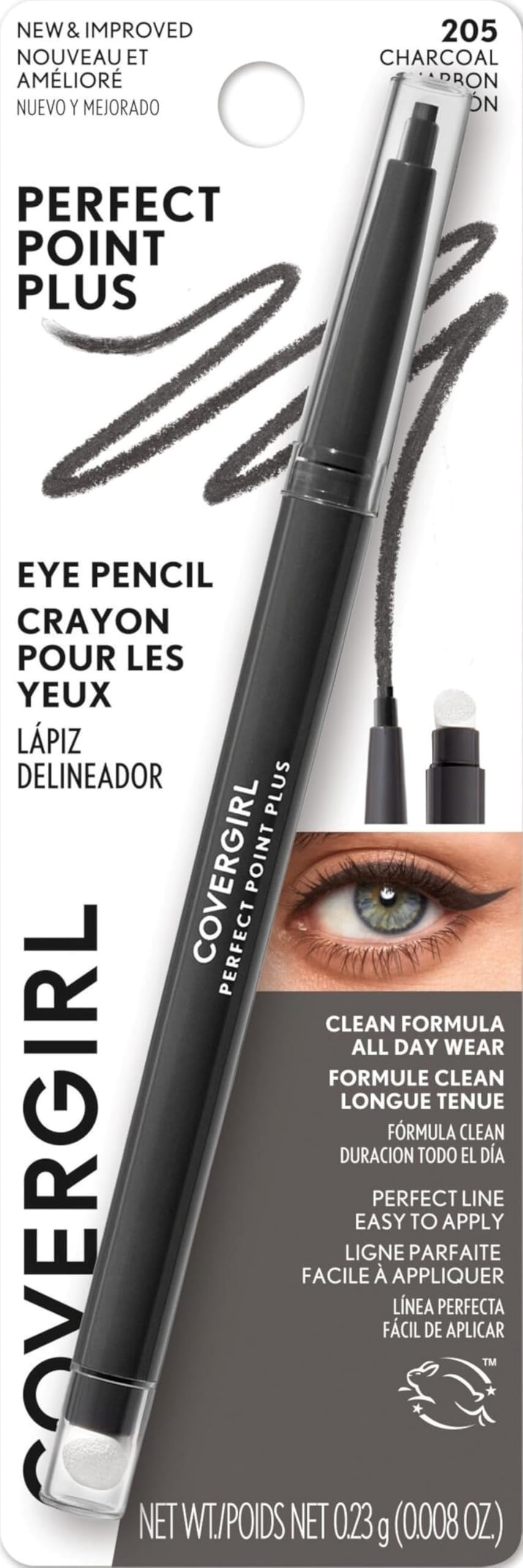 COVERGIRL Perfect Point Plus Eyeliner Pencil, Black Onyx Pack of 1, Long-Lasting, Versatile Black Eyeliner, Soft Smudging Tip, No Sharpening Needed