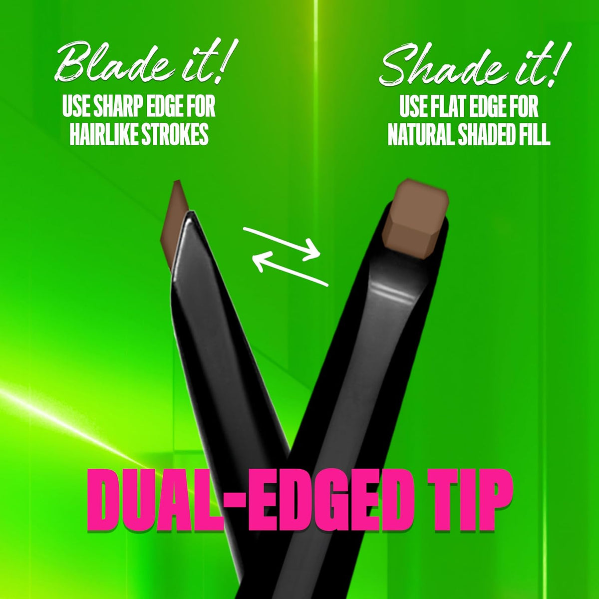NYX PROFESSIONAL MAKEUP Blade & Shade Brow Pencil, Nano Mechanical Eyebrow Pencil, Up to 16HR Make Up Wear - Taupe