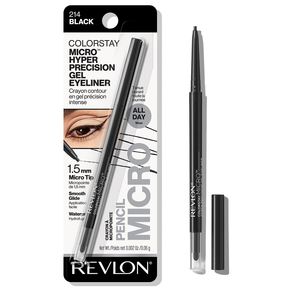 Revlon ColorStay Micro Hyper Precision Gel Eyeliner, 215 Brown, 0.002 oz